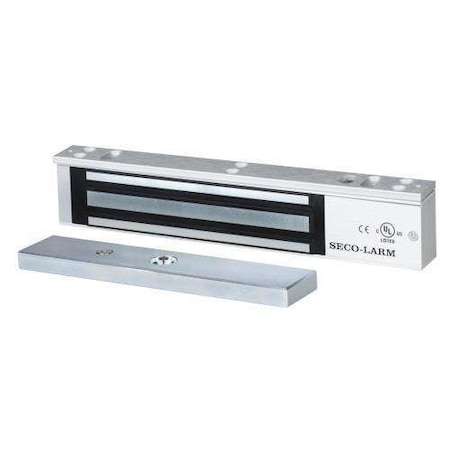 Seco-Larm Single-door Electromagnetic Lock with 600-lb (272kg) holding force. 12 or 24 VDC operatio SLM-E-941SA-600PQ